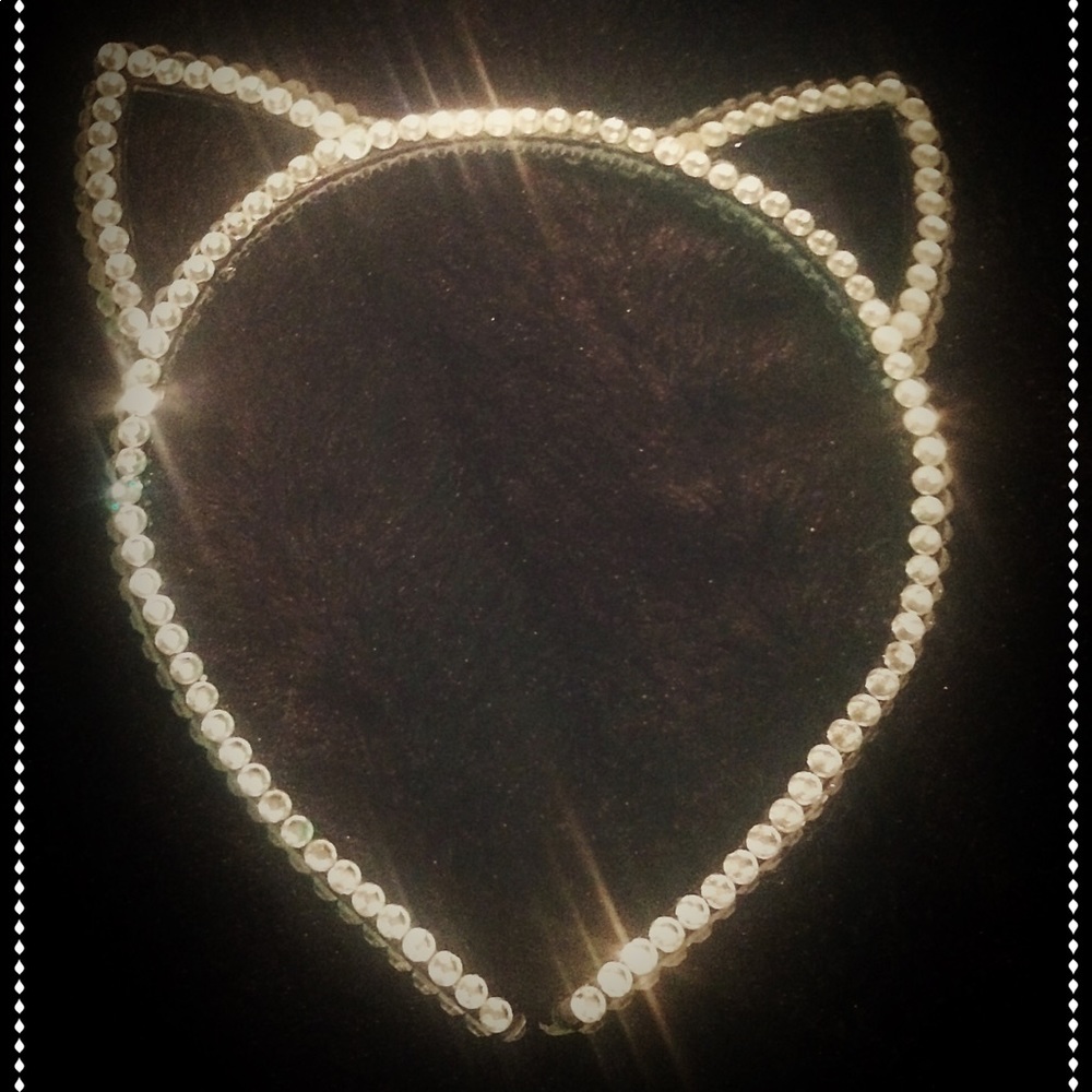 RHINESTONE CAT EARS HEADBAND